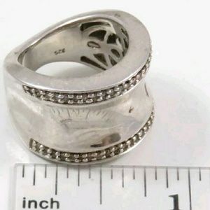 Sterling silver cigar band ring